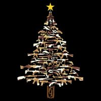 Guns Christmas Tree Camo Print Xmas Gift For Gun Lover TShirt Women's V-Neck T-Shirt