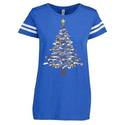 Guns Christmas Tree Camo Print Xmas Gift For Gun Lover TShirt Enza Ladies Jersey Football T-Shirt