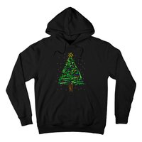 Gun Christmas Tree Funny Veteran Xmas 2024 Gifts Gun Lover Hoodie