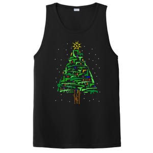 Gun Christmas Tree Funny Veteran Xmas 2024 Gifts Gun Lover PosiCharge Competitor Tank