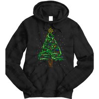 Gun Christmas Tree Funny Veteran Xmas 2024 Gifts Gun Lover Tie Dye Hoodie