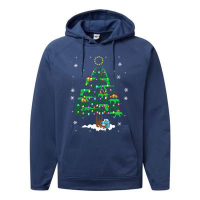 Guns Christmas Tree Ornament Xmas Lights Gifts Gun Lovers Performance Fleece Hoodie