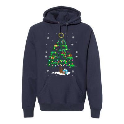 Guns Christmas Tree Ornament Xmas Lights Gifts Gun Lovers Premium Hoodie