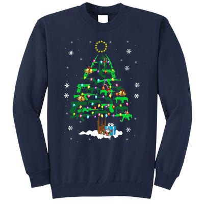 Guns Christmas Tree Ornament Xmas Lights Gifts Gun Lovers Tall Sweatshirt