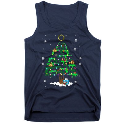 Guns Christmas Tree Ornament Xmas Lights Gifts Gun Lovers Tank Top