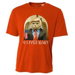 Groovy Cat Trump 9 Lives Baby Cooling Performance Crew T-Shirt