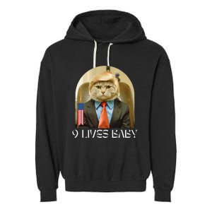 Groovy Cat Trump 9 Lives Baby Garment-Dyed Fleece Hoodie