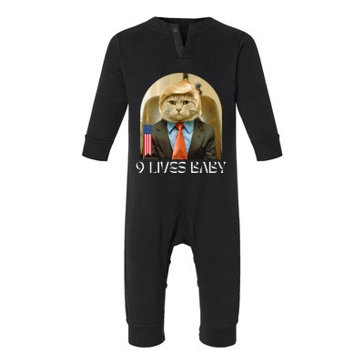 Groovy Cat Trump 9 Lives Baby Infant Fleece One Piece