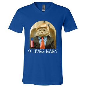 Groovy Cat Trump 9 Lives Baby V-Neck T-Shirt