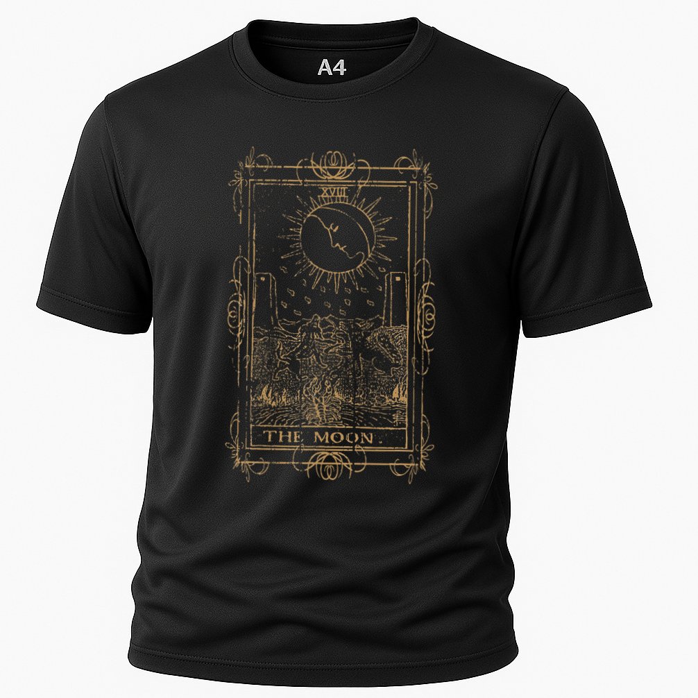 Goth Clothing Tarot Card The Moon Witchy Occult Clothes Performance Shirt