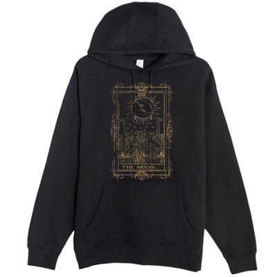 Goth Clothing Tarot Card The Moon Witchy Occult Clothes Premium Pullover Hoodie