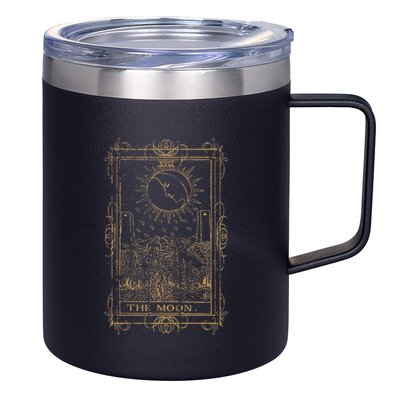 Goth Clothing Tarot Card The Moon Witchy Occult Clothes 12oz Stainless Steel Coffee Mug