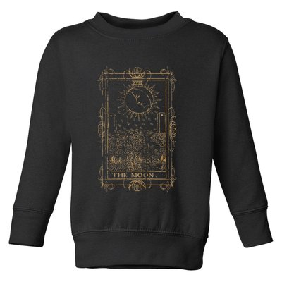 Goth Clothing Tarot Card The Moon Witchy Occult Clothes Toddler Sweatshirt
