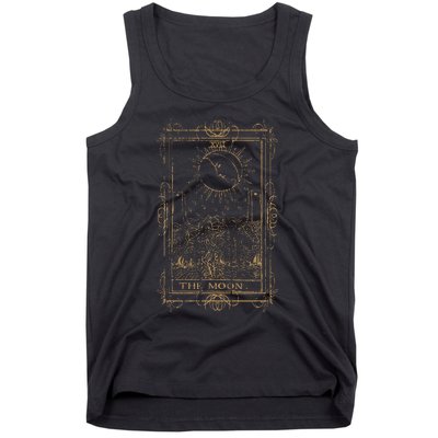 Goth Clothing Tarot Card The Moon Witchy Occult Clothes Tank Top