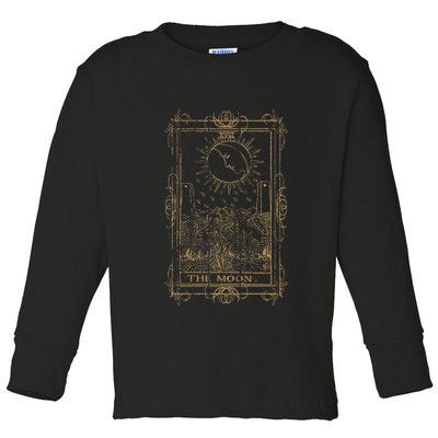 Goth Clothing Tarot Card The Moon Witchy Occult Clothes Toddler Long Sleeve Shirt