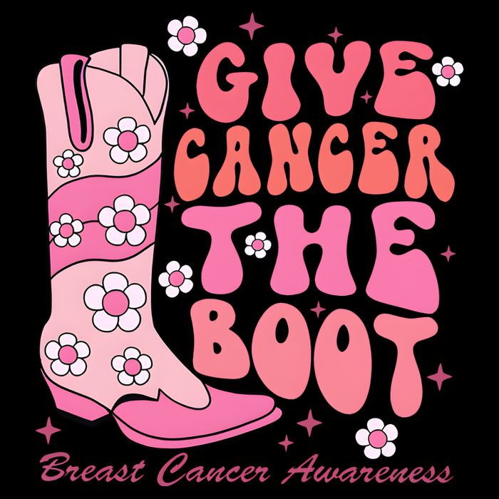 Give Cancer The Boot Breast Cancer Awareness Cowgirl Western Visor