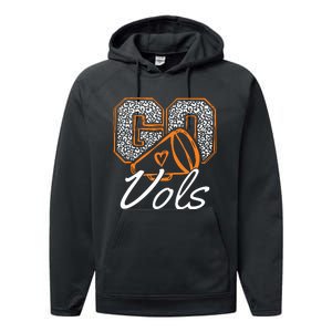 Go Chear Tennessee Orange Plaid Gifts Tn Lovers Performance Fleece Hoodie