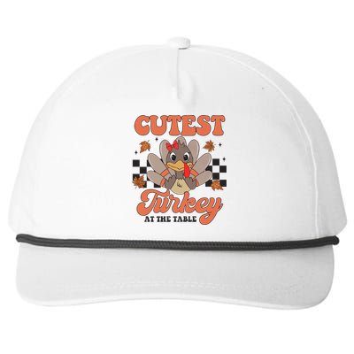 Girl Coolest Turkey Thanksgiving Snapback Five-Panel Rope Hat