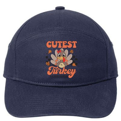 Girl Coolest Turkey Thanksgiving 7-Panel Snapback Hat