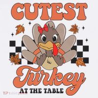 Girl Coolest Turkey Thanksgiving T-Shirt