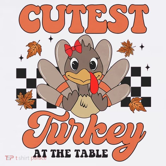 Girl Coolest Turkey Thanksgiving T-Shirt