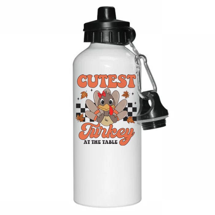 Girl Coolest Turkey Thanksgiving Aluminum Water Bottle