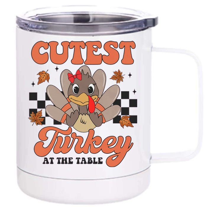 Girl Coolest Turkey Thanksgiving 12 oz Stainless Steel Tumbler Cup