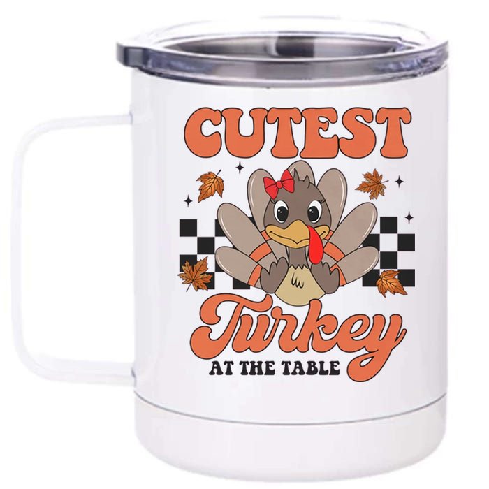 Girl Coolest Turkey Thanksgiving 12 oz Stainless Steel Tumbler Cup