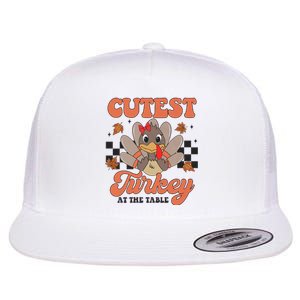 Girl Coolest Turkey Thanksgiving Flat Bill Trucker Hat