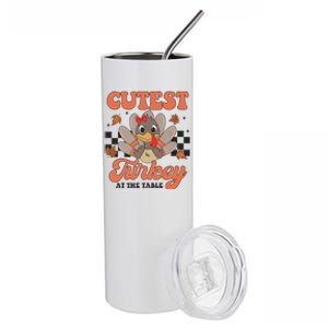 Girl Coolest Turkey Thanksgiving Stainless Steel Tumbler