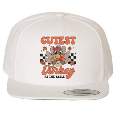 Girl Coolest Turkey Thanksgiving Wool Snapback Cap