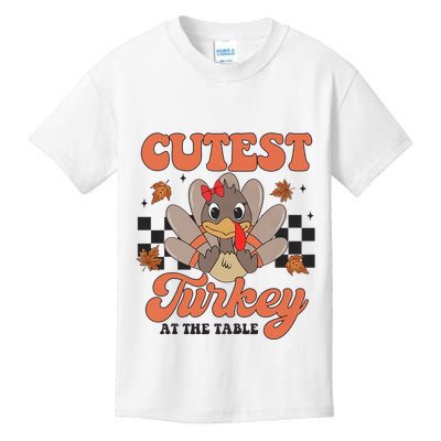 Girl Coolest Turkey Thanksgiving Kids T-Shirt