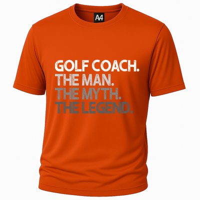 Golf Coach The Myth Legend Gift Cooling Performance Crew T-Shirt