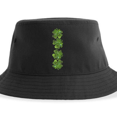 Green Clovers Tee Funny Irish Shamrock Saint Patrick's Day Sustainable Bucket Hat