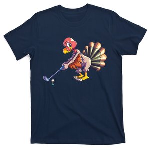 Golf Club Thanksgiving Boys Golfing Turkey T-Shirt