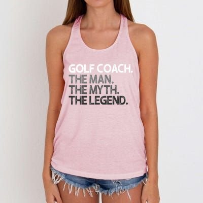 Golf Coach The Myth Legend Gift Great Gift Women's Knotted Racerback Tank