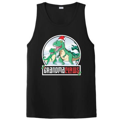 Grandma Claws Trex Dinosaur Matching Family Christmas Meaningful Gift PosiCharge Competitor Tank