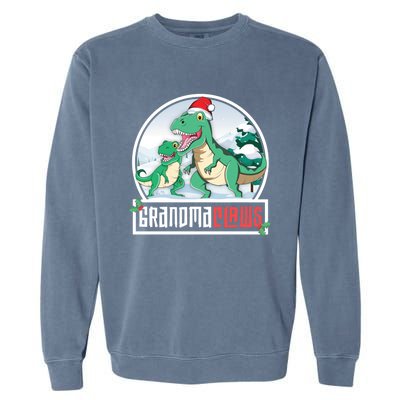 Grandma Claws Trex Dinosaur Matching Family Christmas Meaningful Gift Garment-Dyed Sweatshirt