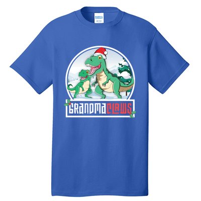 Grandma Claws Trex Dinosaur Matching Family Christmas Meaningful Gift Tall T-Shirt