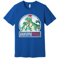 Grandma Claws Trex Dinosaur Matching Family Christmas Meaningful Gift Premium T-Shirt