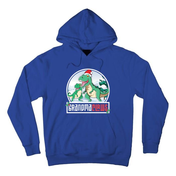 Grandma Claws Trex Dinosaur Matching Family Christmas Meaningful Gift Tall Hoodie