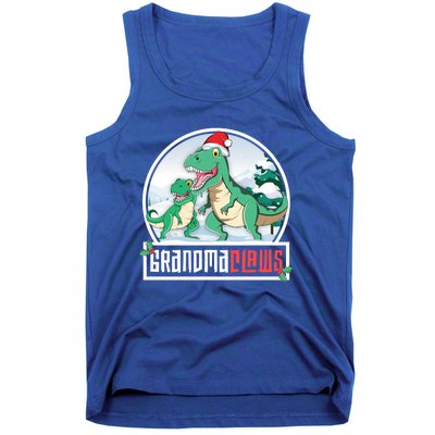 Grandma Claws Trex Dinosaur Matching Family Christmas Meaningful Gift Tank Top