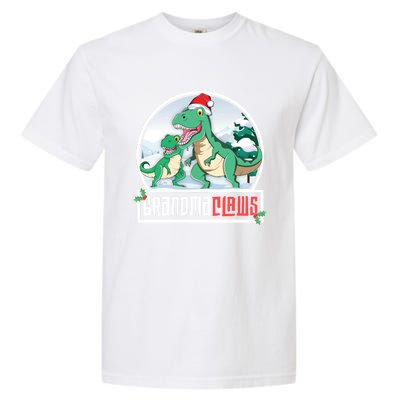 Grandma Claws Trex Dinosaur Matching Family Christmas Meaningful Gift Garment-Dyed Heavyweight T-Shirt