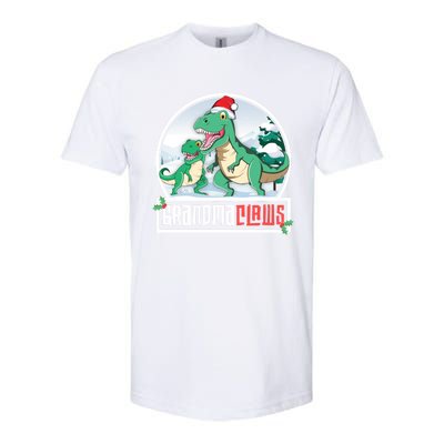 Grandma Claws Trex Dinosaur Matching Family Christmas Meaningful Gift Softstyle CVC T-Shirt