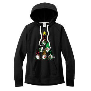 Gnomes Christmas Tree Funny Xmas Holidays Women's Fleece Hoodie