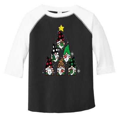 Gnomes Christmas Tree Funny Xmas Holidays Toddler Fine Jersey T-Shirt