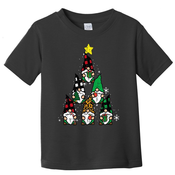 Gnomes Christmas Tree Funny Xmas Holidays Toddler T-Shirt