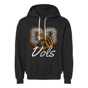 Go Chear Tennessee Orange Plaid Gifts Tn Lovers Garment-Dyed Fleece Hoodie