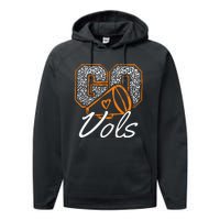 Go Chear Tennessee Orange Plaid Gifts Tn Lovers Performance Fleece Hoodie