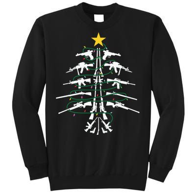 Guns Christmas Tree Xmas Veteran Sweatshirt